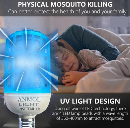Mosquito killer bulb with LED light