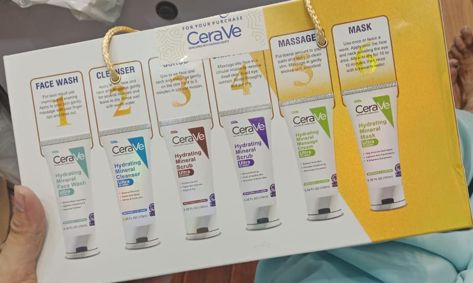 Pack Of 06 Cerave Hydrating Mineral Facial Kit