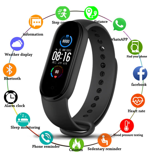 M5 Band Sport Wristband Blood Pressure Monitor Heart Rate For Android And Ios